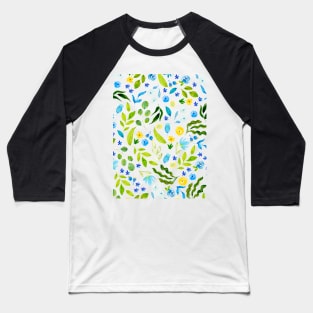 Water color Floral Pattern Artwork Baseball T-Shirt